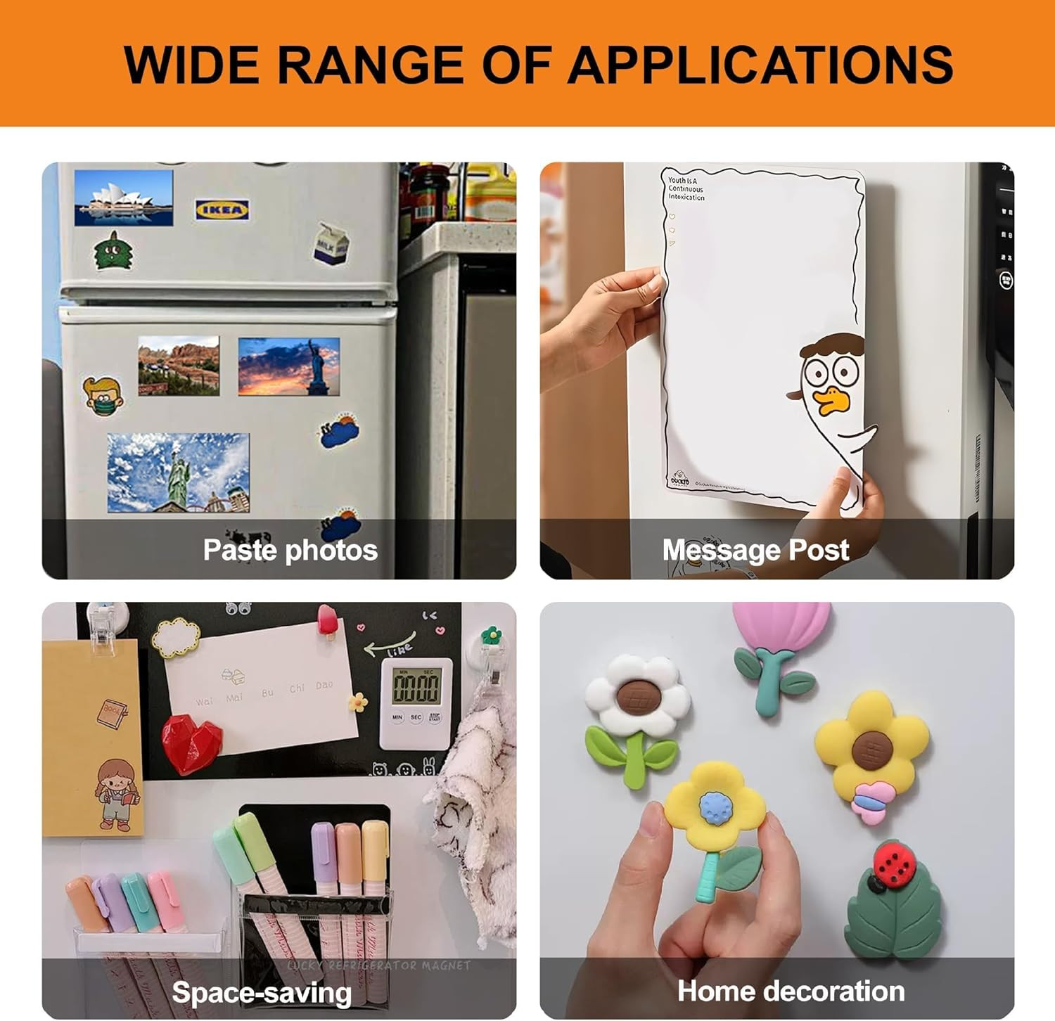 Magnetic Sheets with Adhesive Backing - Easy to Cut Magnet Sheet for Photos, Sti