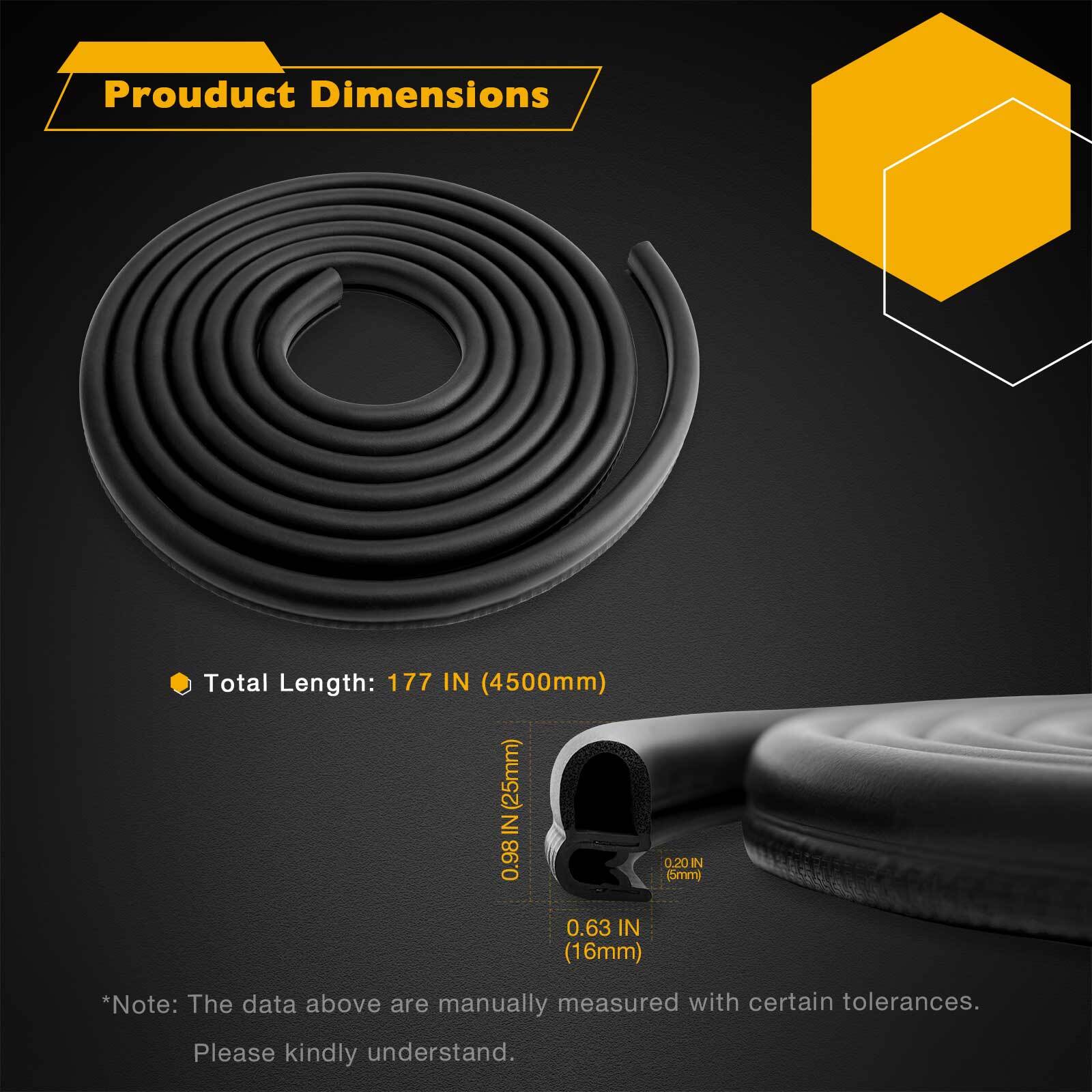 2X Rubber Door Weatherstrip Seals Set For Chevy GMC Suburban C/K 1500 2500 3500