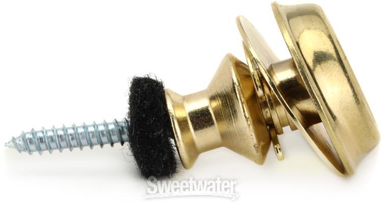 Dunlop Straplok Dual Design Strap Retainer System - Brass