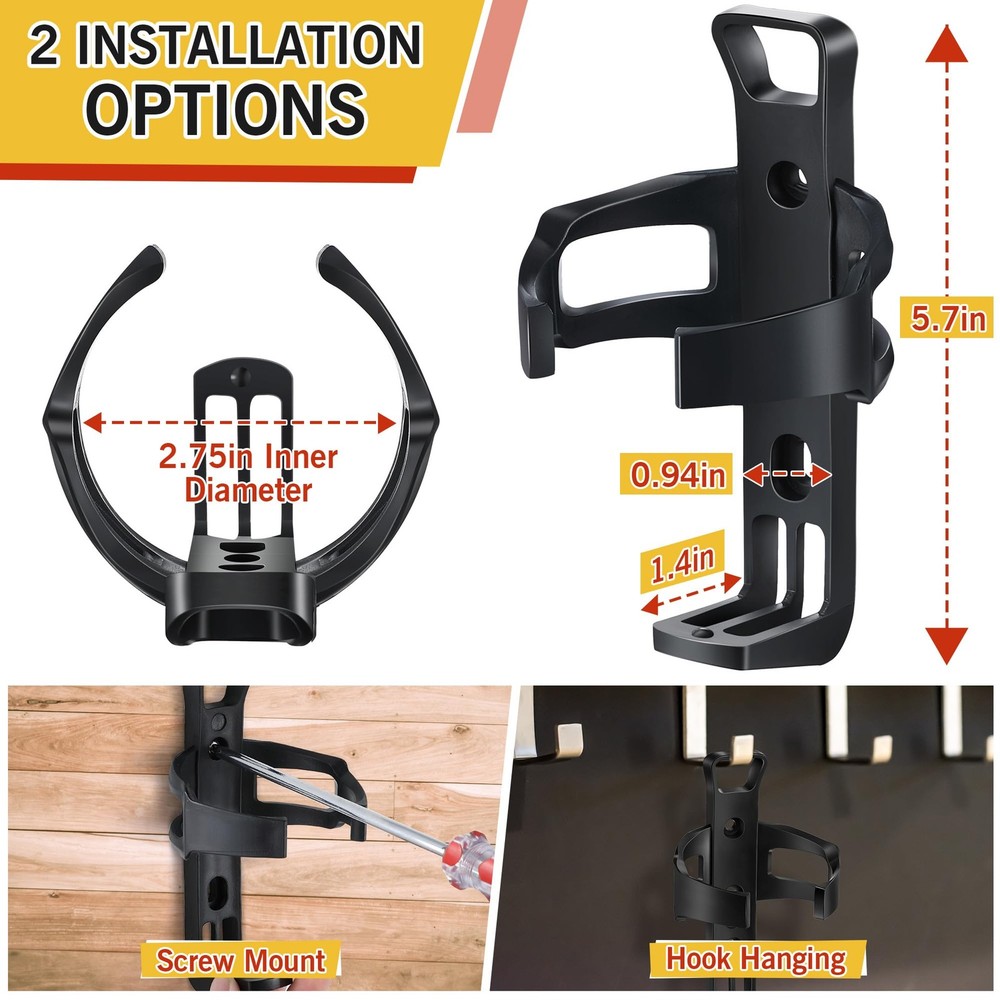 2 Pack Wall Mount Propane Torch Holder for Garage or Workshop Storage