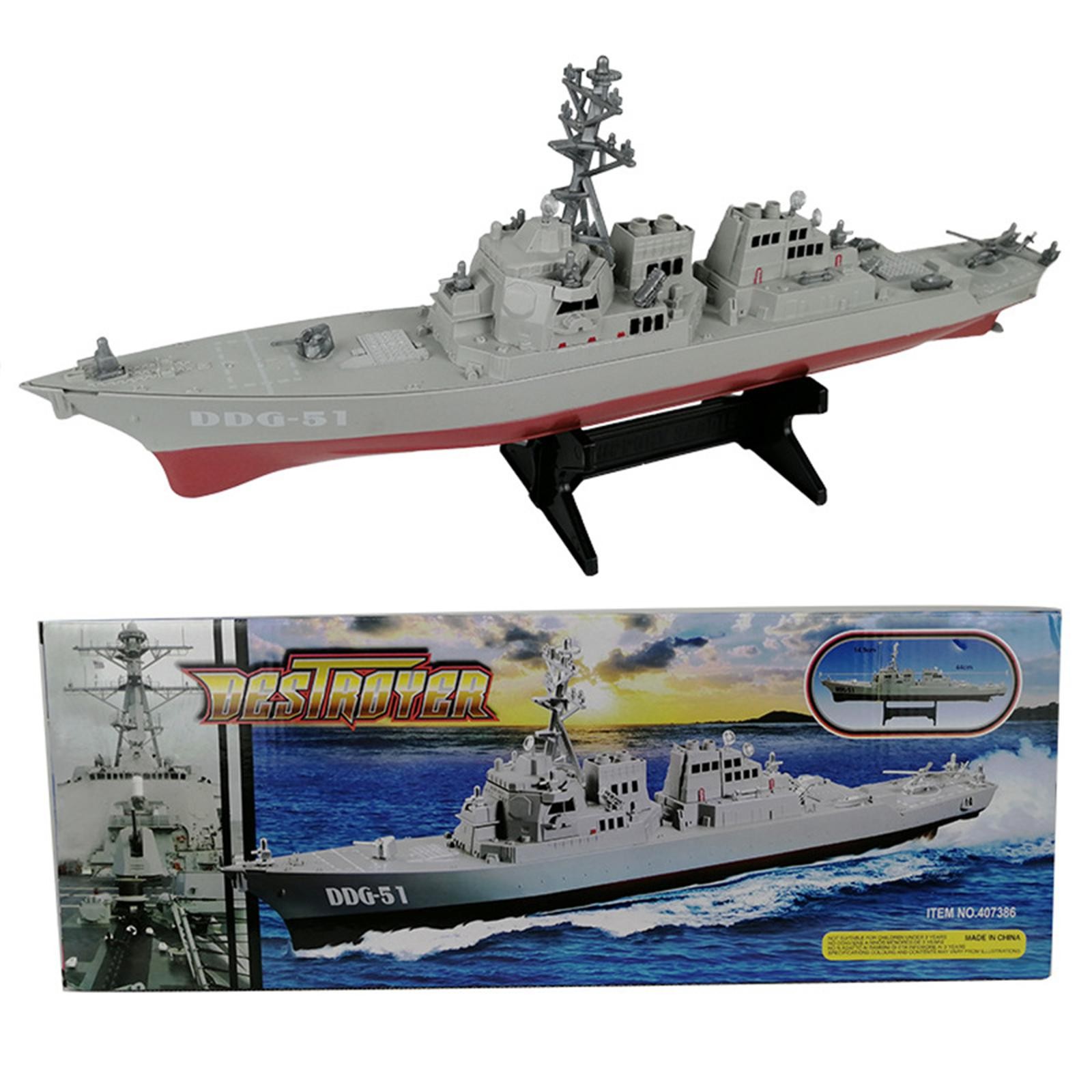 Plastic Destroyer Ornaments Military Ship Model Static Warship Military Model A
