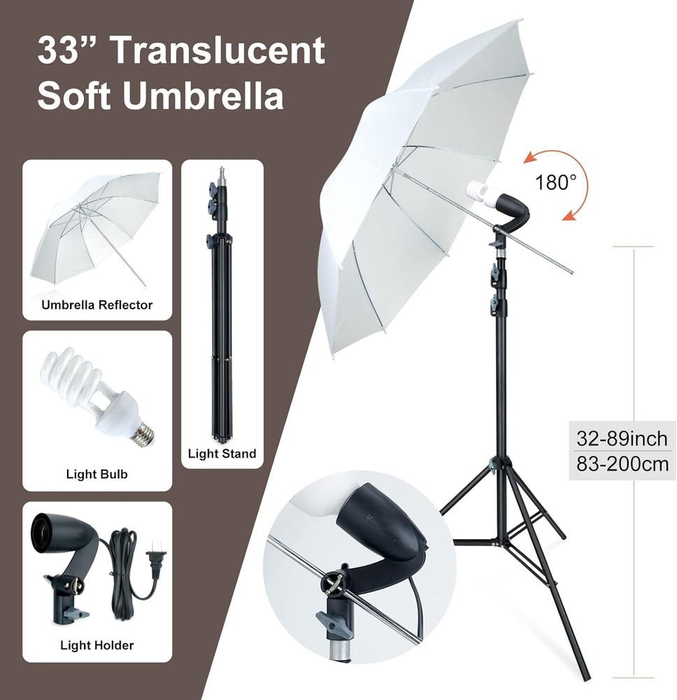 Complete Photo Video Lighting Set w/ Backdrops
