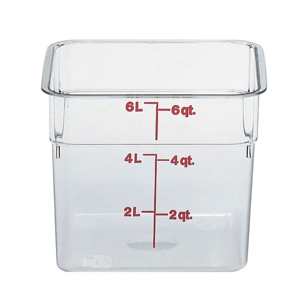 Cambro 6SFSCW135 Clear 6qt Square Storage Container