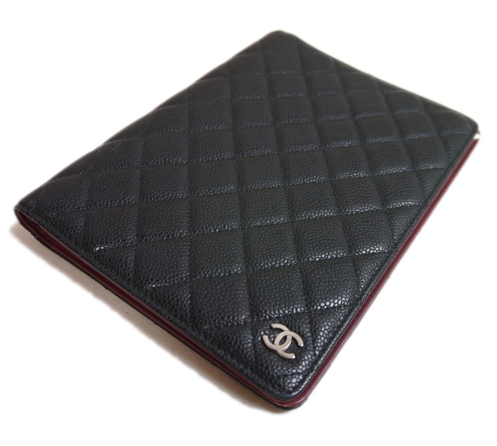Authentic CHANEL A5 notebook cover Leather #1076