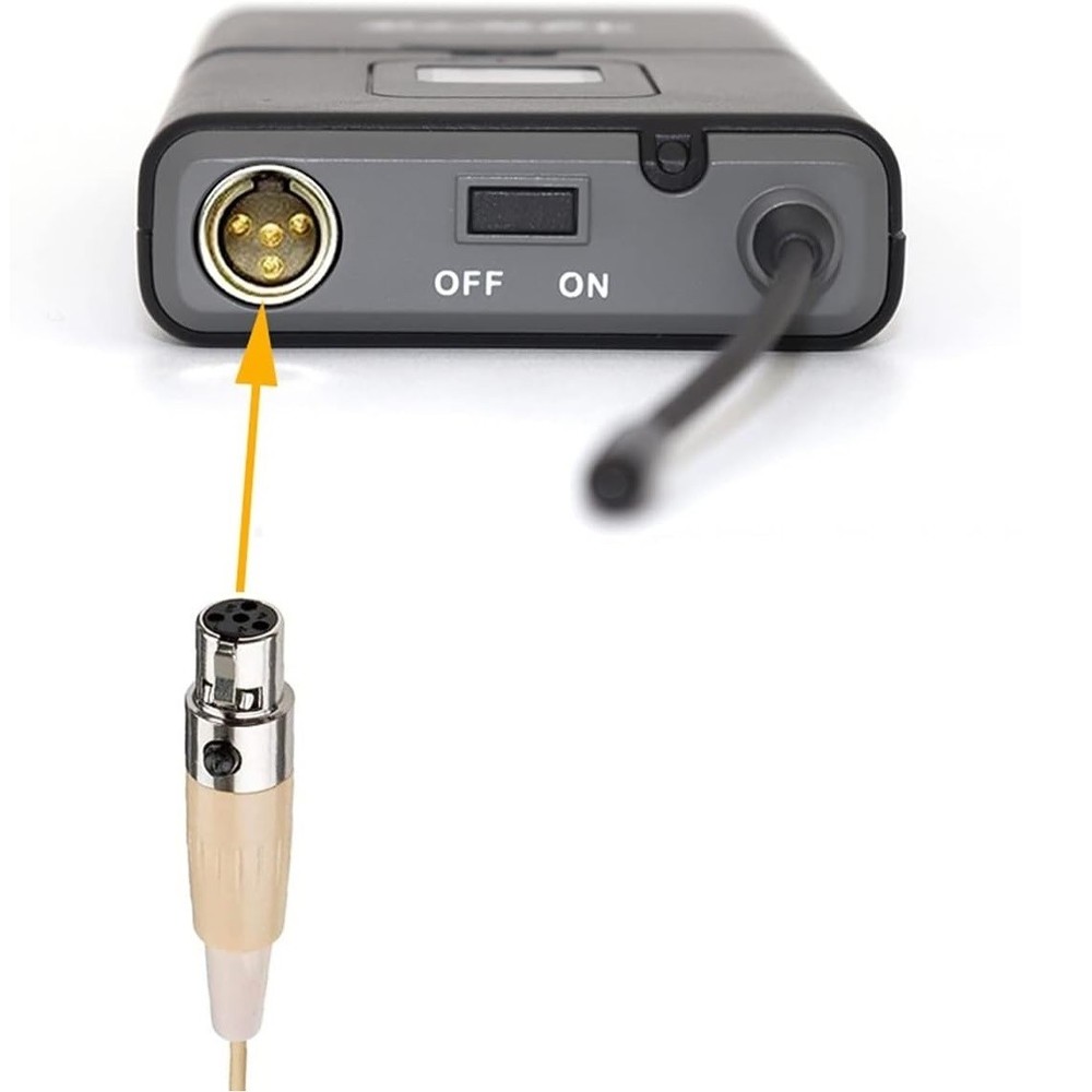 Single Ear Headset Microphone Compatible with Shure Wireless System w 1.2m Cable