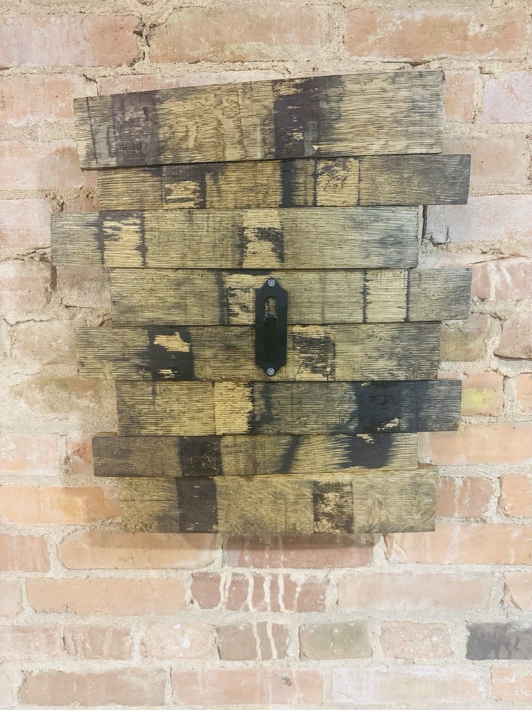 Rustic Bourbon Barrel Broken Stave Skull Plaques “Free Shipping”