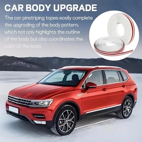 32Ft Car Pinstriping Tape, Vinyl Automotive Pinstriping Tape Stripe Red