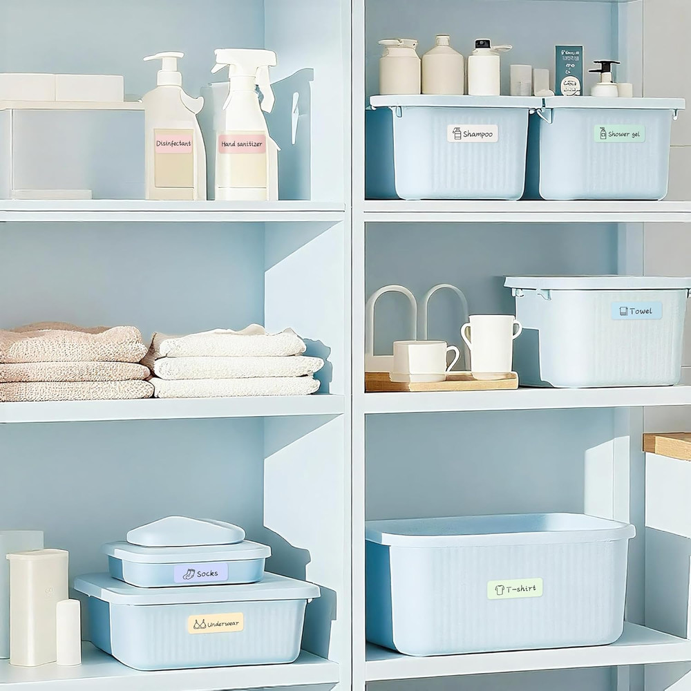 Mini Label Maker Machine with Tape AH-P05, Portable Bluetooth Mini Label Printer