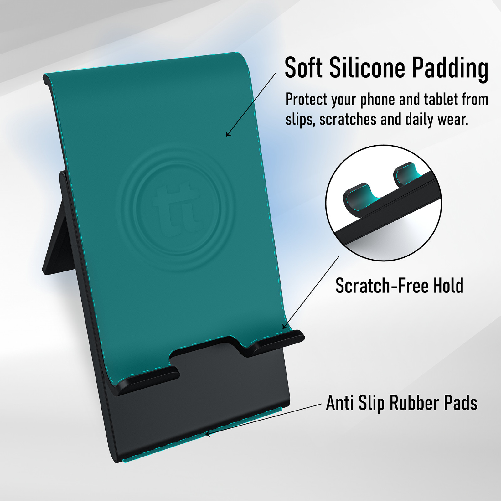 tabtoday Tablet Stand Adjustable Height Phone and Tablet holder with Multi-angle