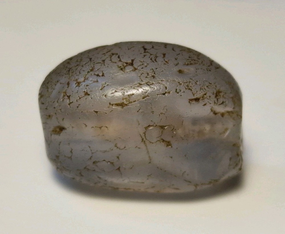 ANCIENT RARE BLUE CHALCEDONY AGAT BEAD