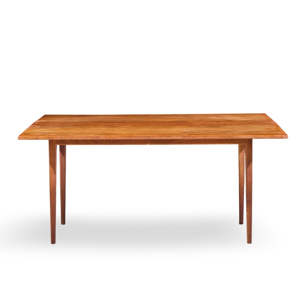 Jens Risom Mid Century Walnut Flip Top Console Dining Table