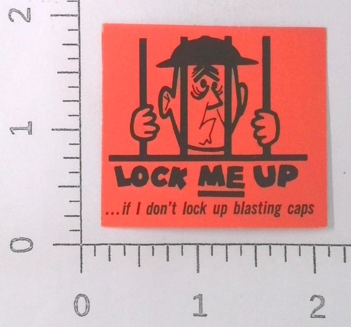 Vintage Work Safety Coal Mining Sticker Decal