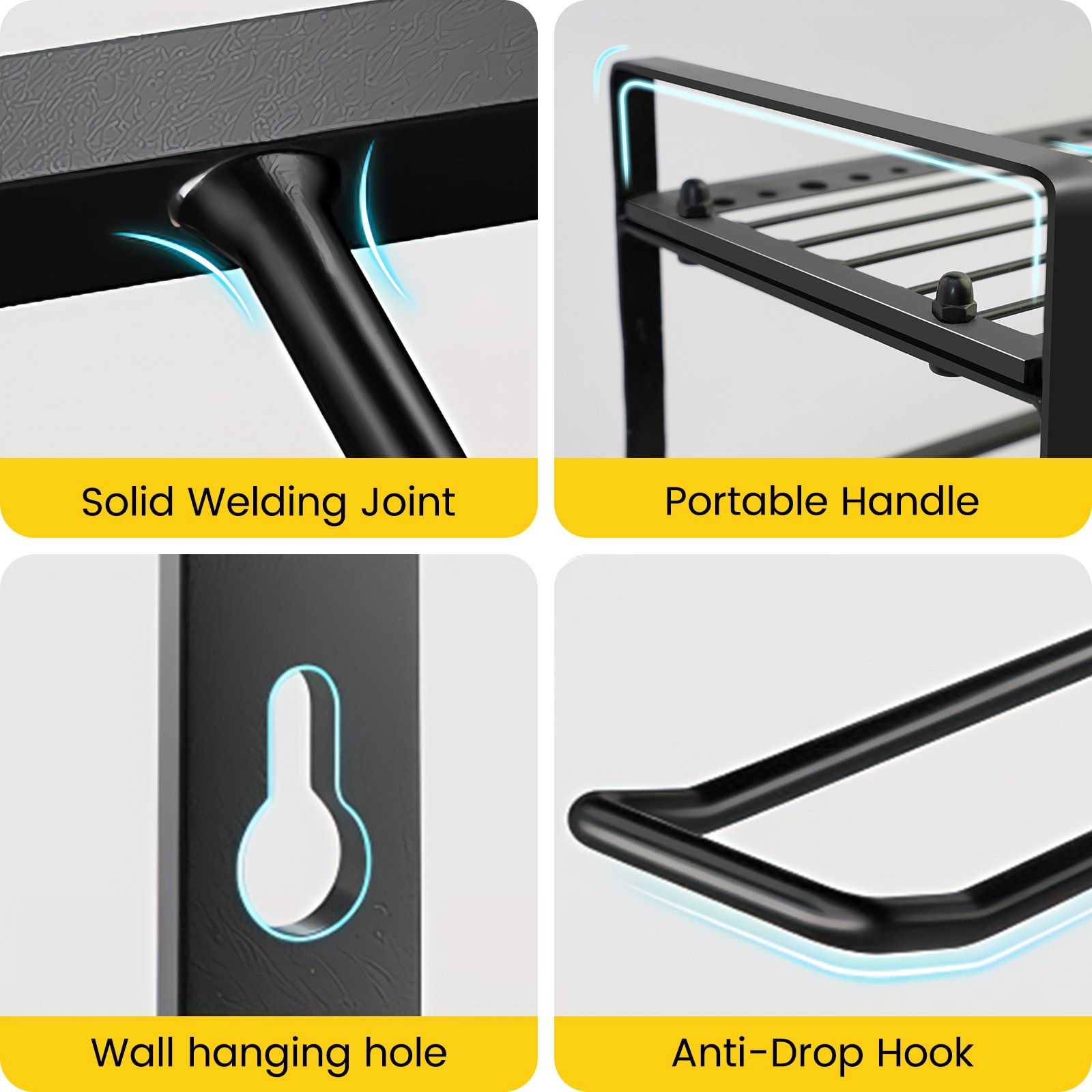 Heavy Duty Power Tool Organizer Wall Mount, Cordless 4 Drill Hanger Storage Rack