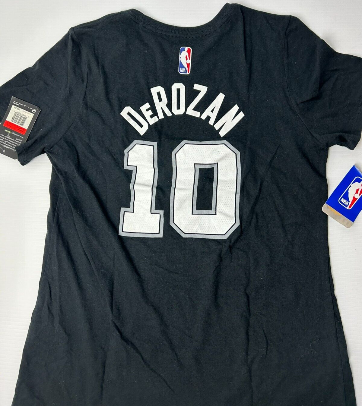 Nike NBA San Antonio Spurs #10 DeRozan Dri-Fit Tee Womens Size Large 871442-016