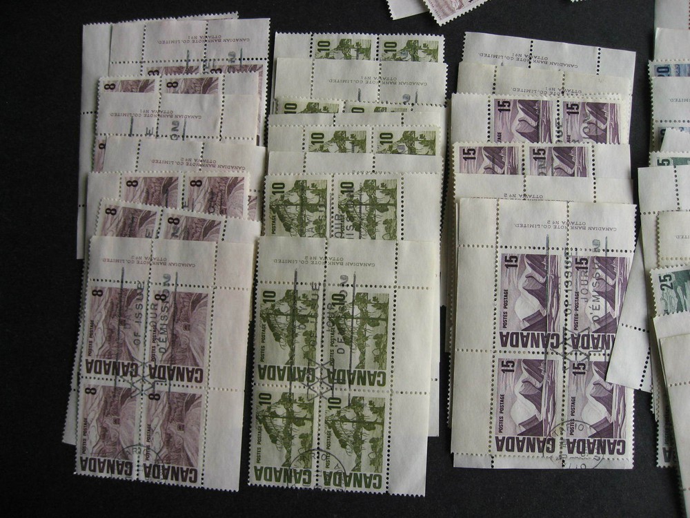 Canada centennial 27 MS PB with FD Cancels 454-65B some mixed condition