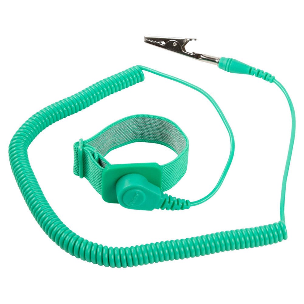ECLIPSE 900-132 ESD Wrist Strap,Adjustable,10 ft L,Green 22C687
