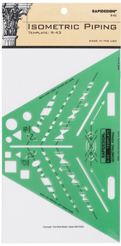 Isometric Drafting Template Technical Drawing Stencil Tool