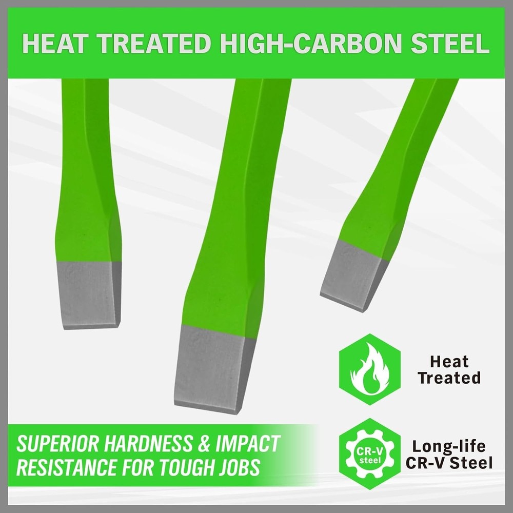 Professional-Grade Heavy Duty Cold Chisel Set - Ideal for Carpentry & Repairs