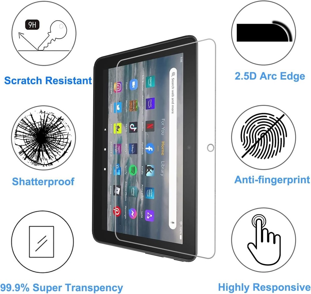 Ultimate Protection: 2 Pack Scratch Resistant Screen Protector for 7” Tablet