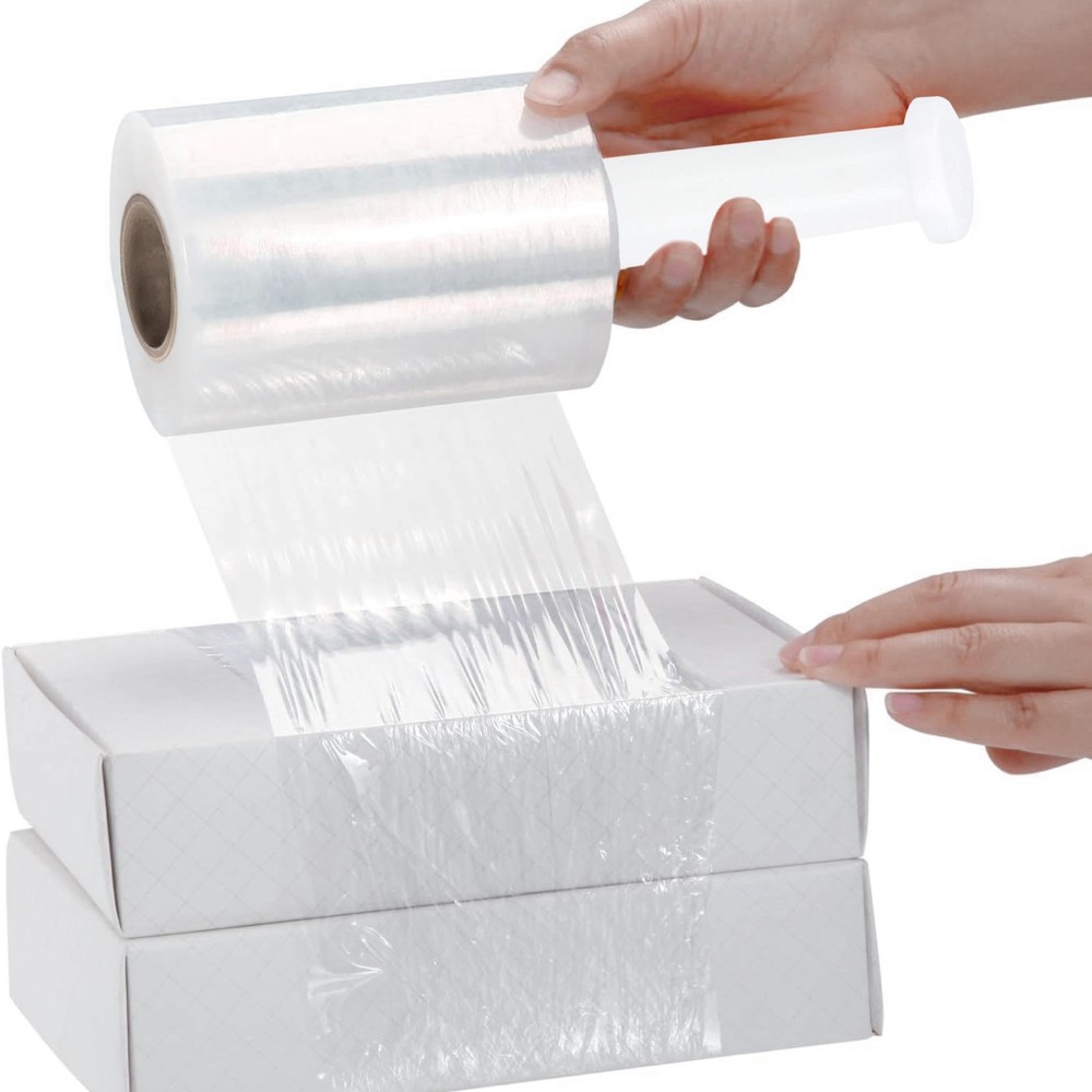 36 Rolls Stretch Wrap Mini Bundle 3" x 700' 120 Gauge Plastic Handle