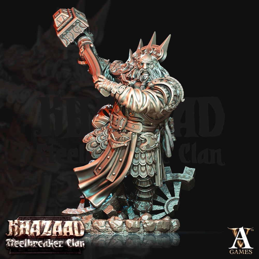 D&D Dwarf Warrior Engineer 02 Mini 32mm Scale Mini TTRPG