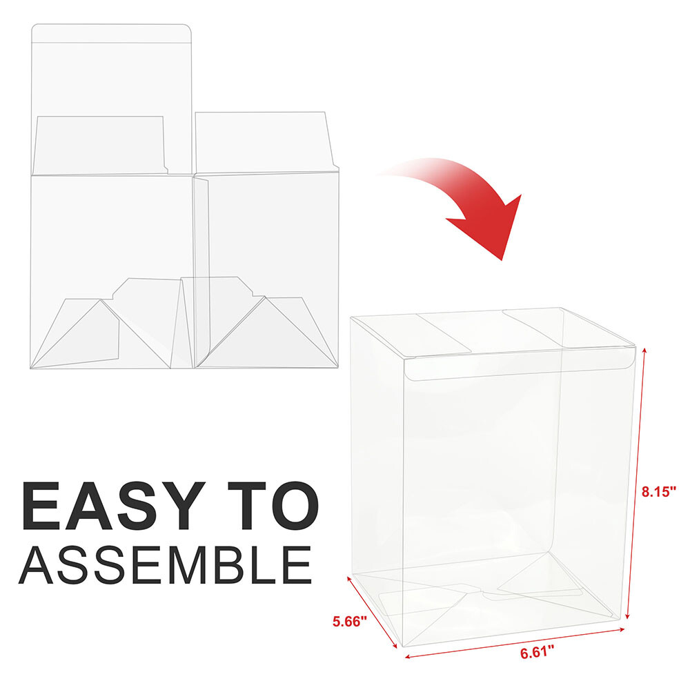 Protectors Compatible for Funko Pop! 6" Figures Plastic Display Vinyl Box 0.5mm