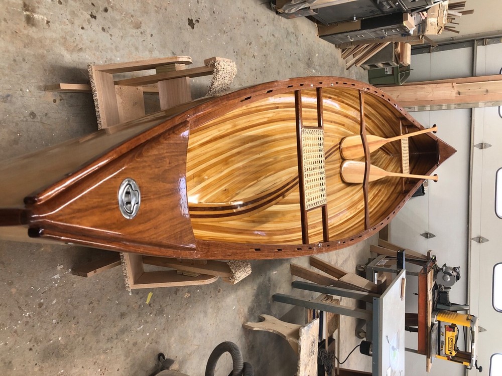 Cedar strip canoe