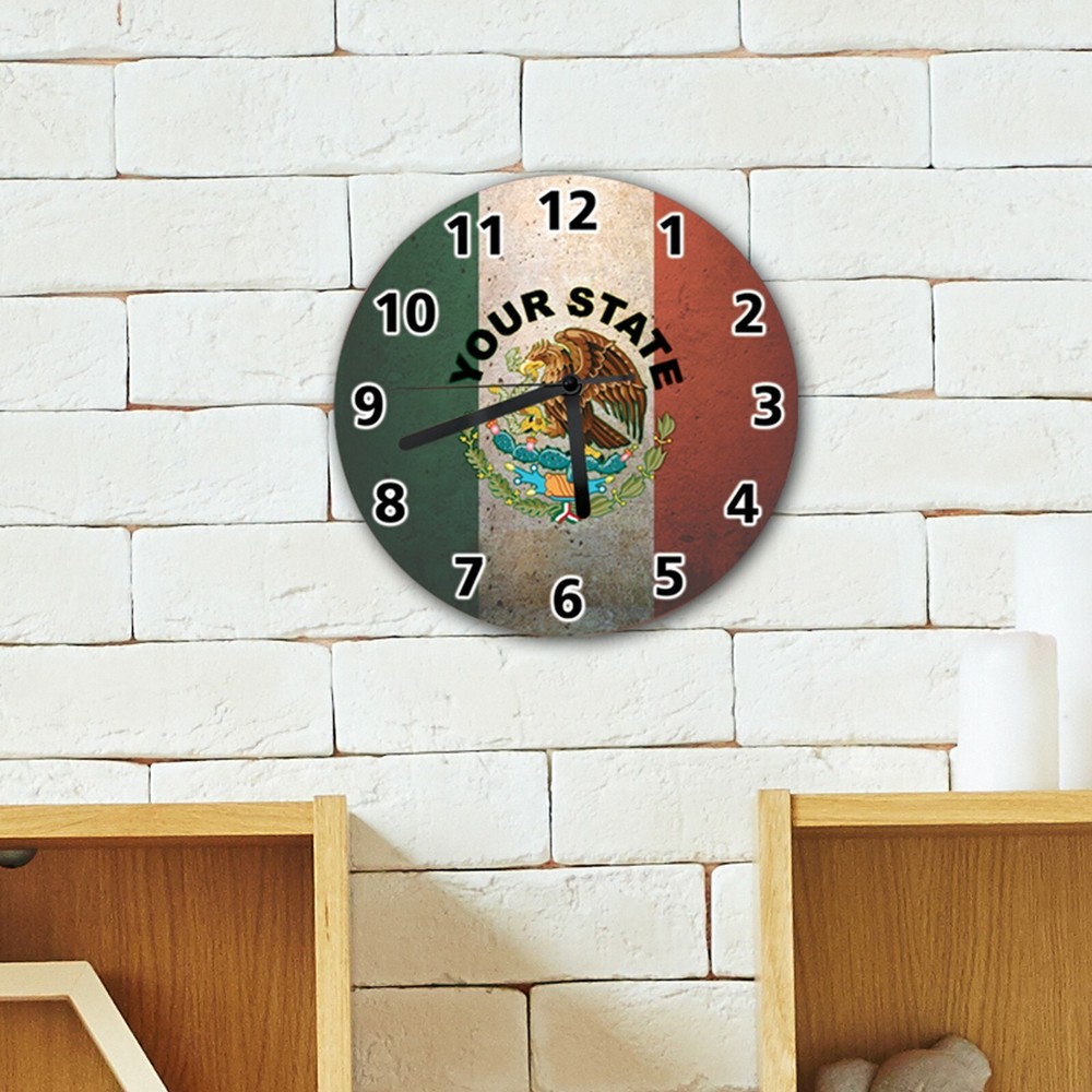 Mexico Escudo Wall Clock | Mexican Flag Clock | Eagle Clock | mexico wall clock