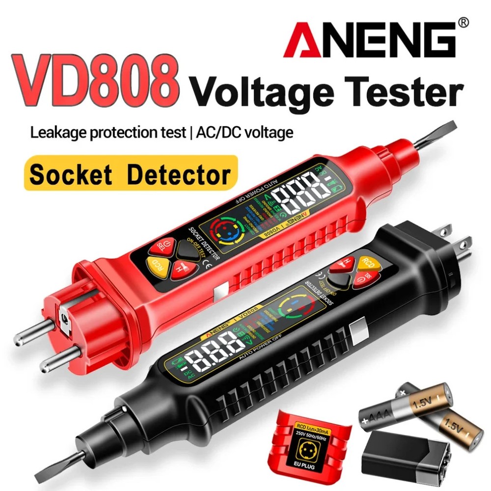 Socket Circuit Analyzer ANENG VD808 Socket Tester Digital Circuit Breaker Finder