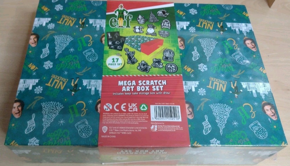 Elf Mega Scratch Art Box Set Inc Keep Sake Storage Box (New & Sealed)