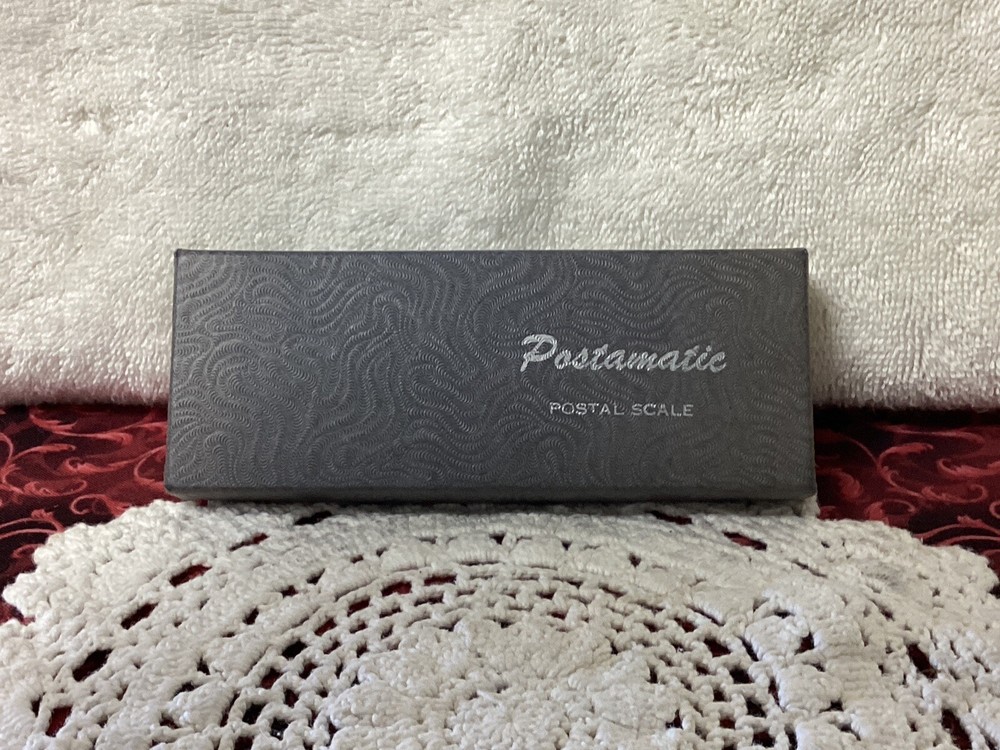 Antique Postamatic Pocket Postal Scale In Original Box