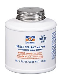 PERMATEX 80632 - Thread Sealant with PTFE 4 oz bottle