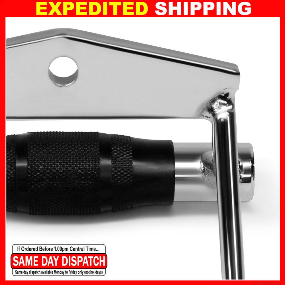 Home Gym Cable Attachment Exercise Machine Tricep Row V Pull Bar D Handle Rubber