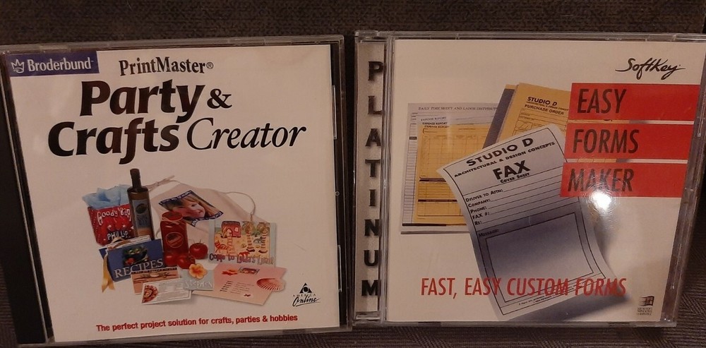 PrintMaster Party and Crafts Creator 850+ Craft Projects & Easy Forms Maker, Win