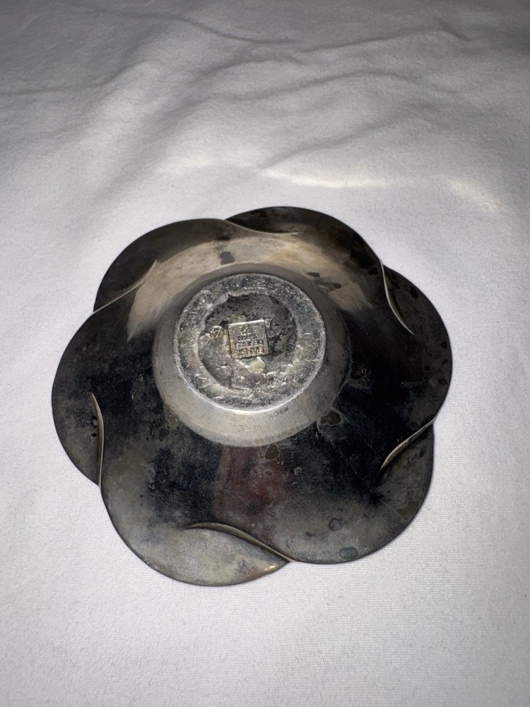 DANSK Silver Plate Flower Dish/Bowl *Design with Light* MCM Gunnar Cyren Japan