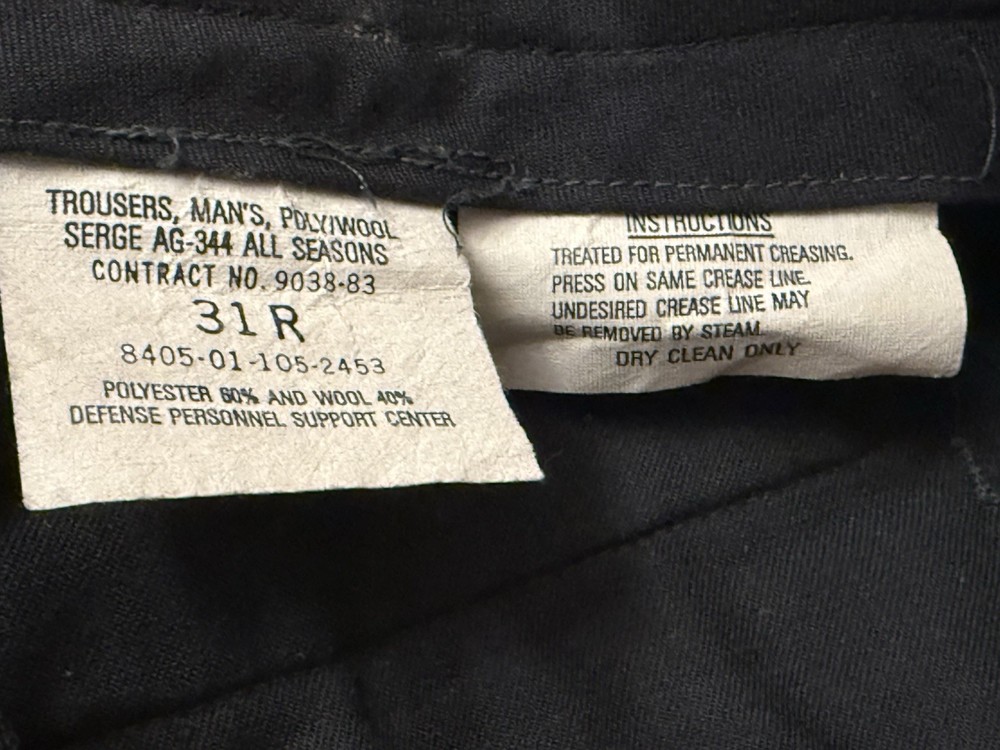 Vintage US Army Uniform Set Staff Sergeant E-6 Class A Jacket & Pants 1980s