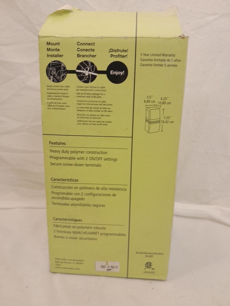 Intermatic ML88T 12V Lighting Transformer Timer 88 Watts