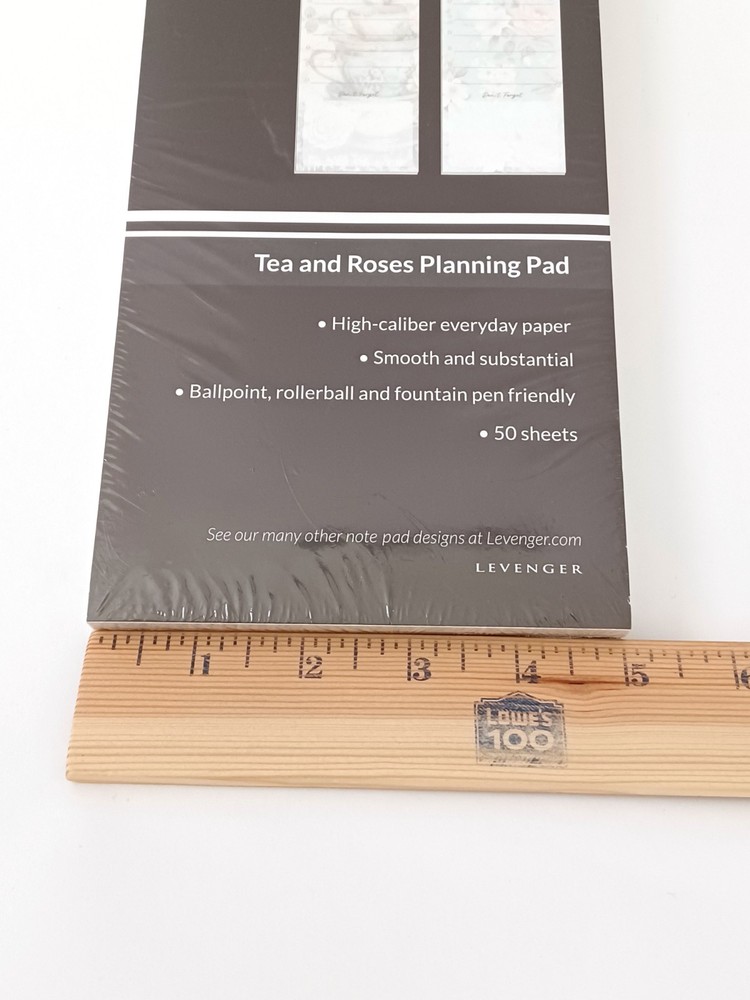 Levenger Freeleaf Notepad Tea & Roses Planning Pad 2 Pack 50 Sheets Each