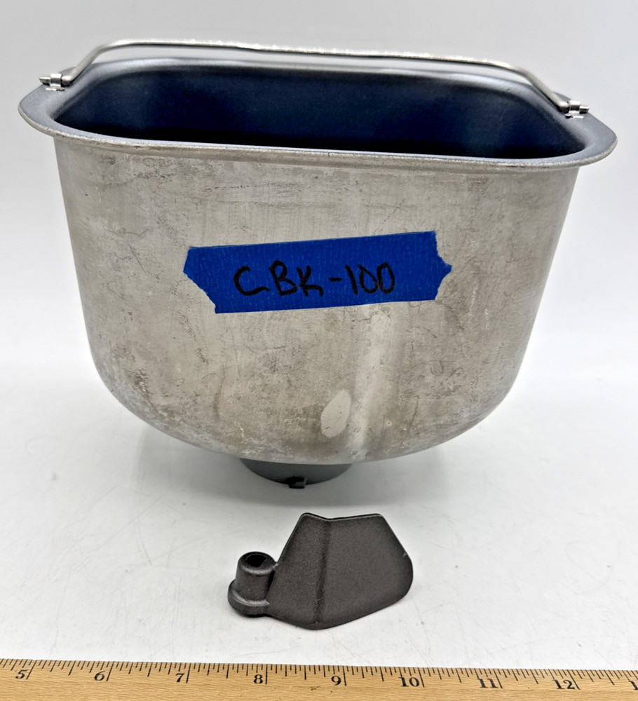 Cuisinart CBK-100 Replacement Removable Bread Pan Handle & Paddle Used