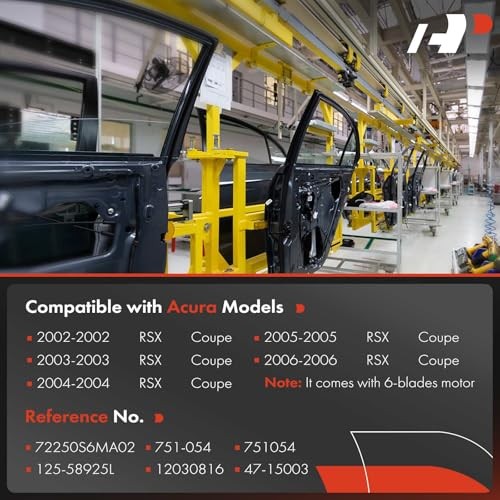 Front Left Driver Side Power Window Regulator with 6-Pin Plug Motor