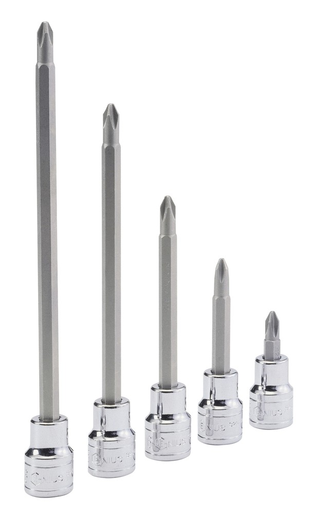 Genius Tools 1/2" Dr. PH.3 Phillips Bit Socket, 150mmL - 408+1603