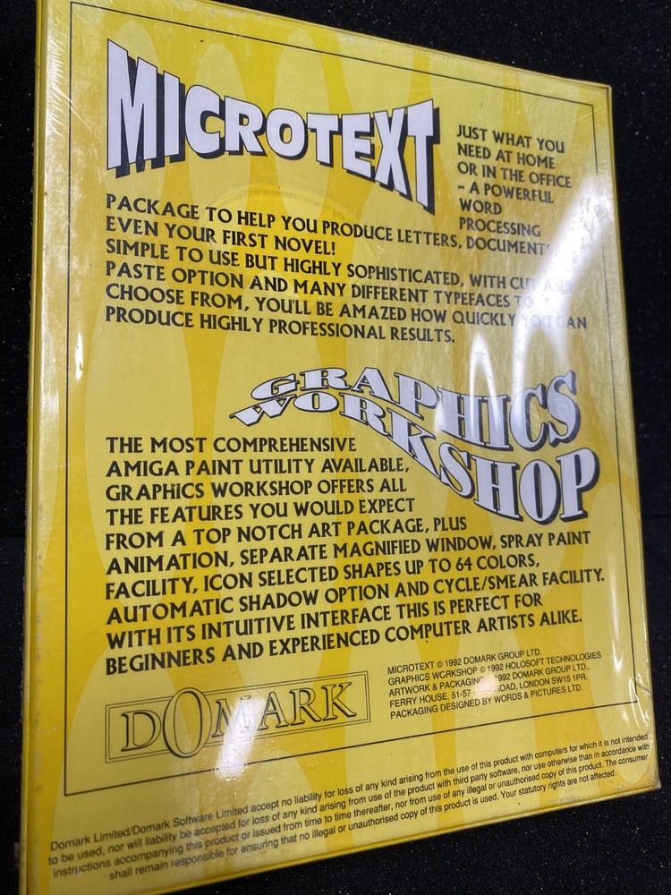 Microtext & Graphics Workshop for the Commodore Amiga 500 1000 2000 Computer NEW