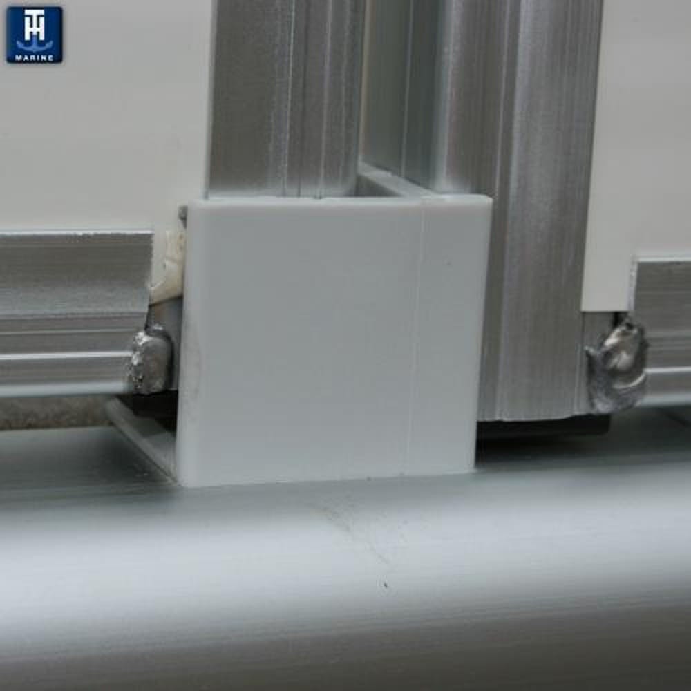 Single Left Hinge Gray Plastic Pontoon Boat Gate Stop