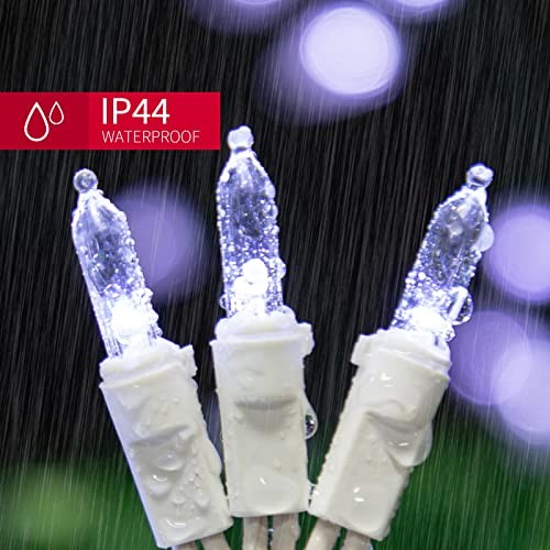 100 Mini LED Count White -String Lights - 100 Mini LED White Wire Cool White