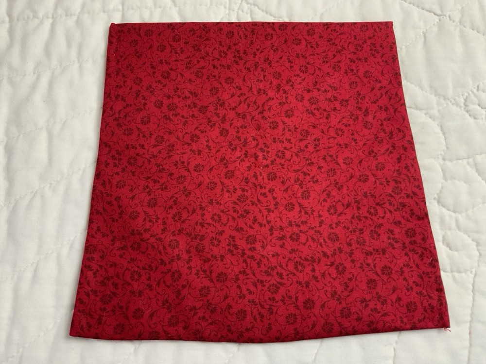 Antique Vintage Patchwork Quilt Table Topper, Four Patch W/ Triangles, Pink Navy