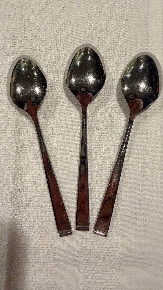 Reed & Barton Barclay Stainless Flatware Teaspoons, Pierced Tablespoon~ EUC!