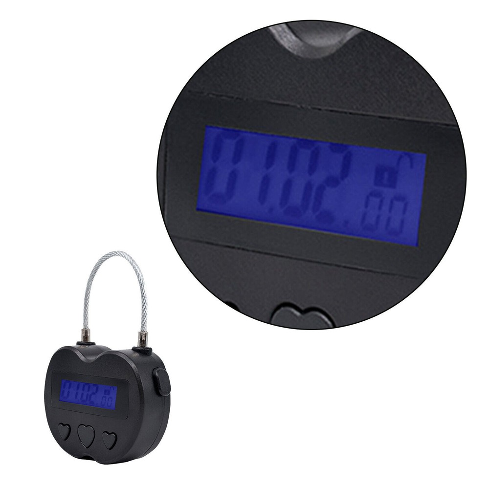 1x Black Time Lock LCD Display Time Lock Multifunction Travel Electronic Timer
