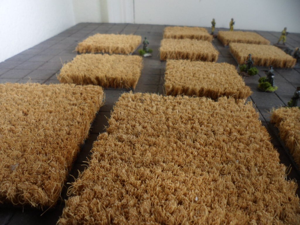 Fields 15mm 20mm 25mm 28mm (12) 1/72 Small Set Wargame Terrain