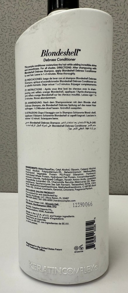 Keratin Complex Blondeshell DeBrass Conditioner 33.8 oz