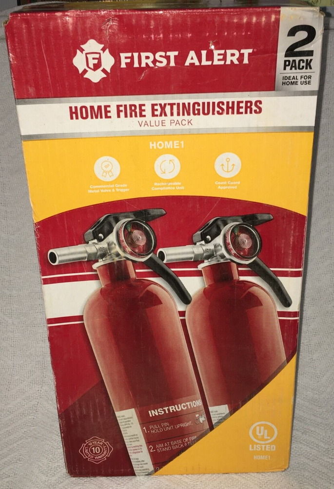 First Alert Home Fire Extinguishers 2 Pack - TOP QUALITY FIRE EXTINGUISHERS NEW